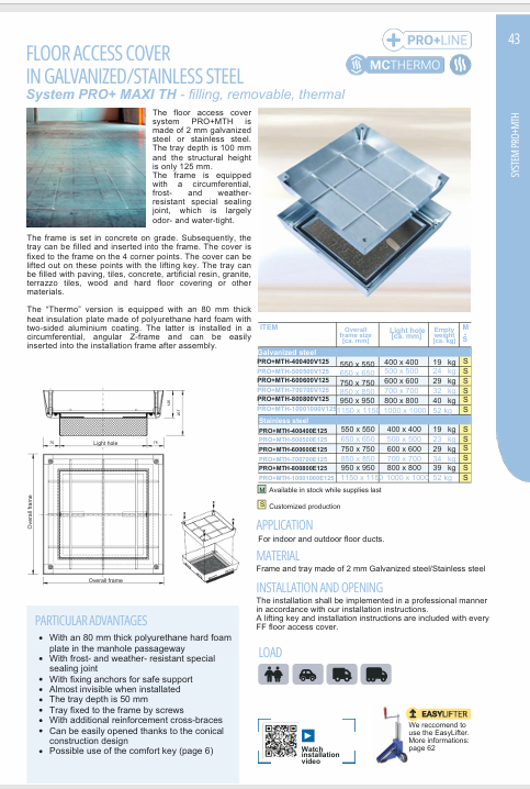 Download technical information PRO+MAXI TH EN FF Systems