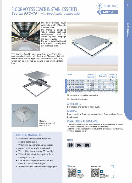 Download technical information PRO+TR INOX EN FF Systems 