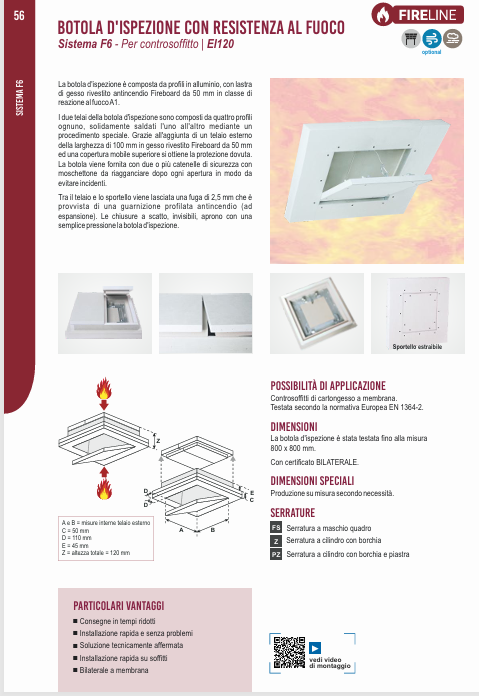 Download technical data sheet F6  EI120 IT
