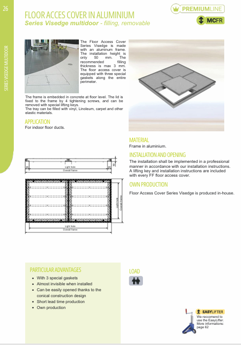 Download technical information Visedge Multi Aluminium EN
