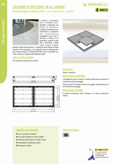 Download technical information Visedge Multi Aluminium