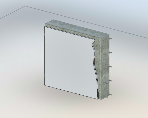 Download revit model Wall R30-240 - Protection of reinforced concrete structures Global Building