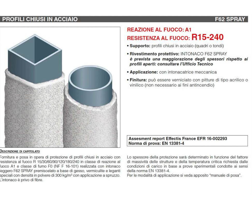 Download specifications F62 Spray closed steel profiles R15-240