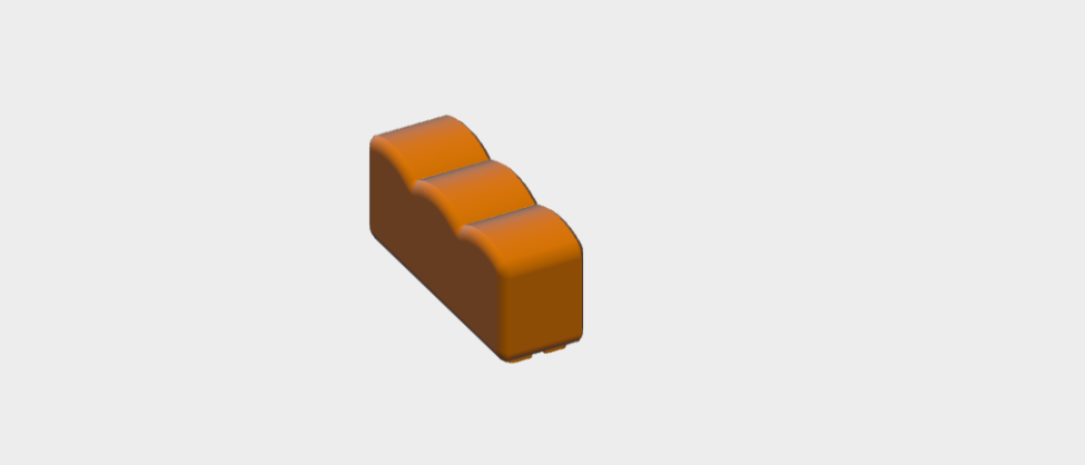 Download dwg CAD model Array Straight pouf module 