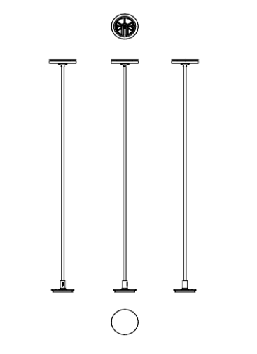 Download 2D dwg CAD model Chiodino 100 Bollard 
