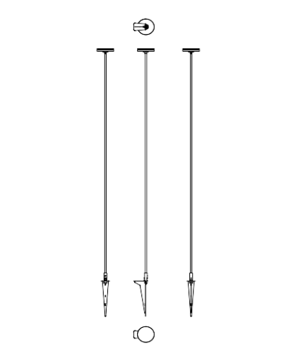 Download dwg CAD model Chiodino 160 spike 2D Platek