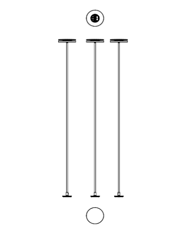 Download dwg CAD 2D Chiodo 170 Bollard Platek
