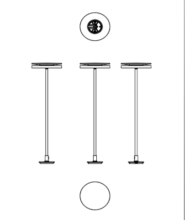 Download dwg CAD model Chiodo Bollard 60 2D Platek
