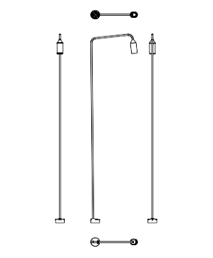 Download 2D dwg CAD model Flamingo 190 Bollard