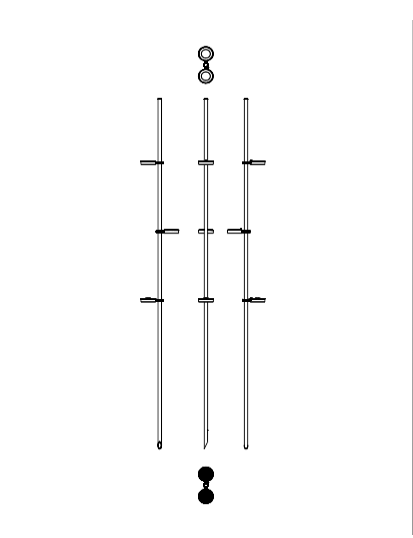 Download dwg CAD model Frog Spike 9005186+3 light