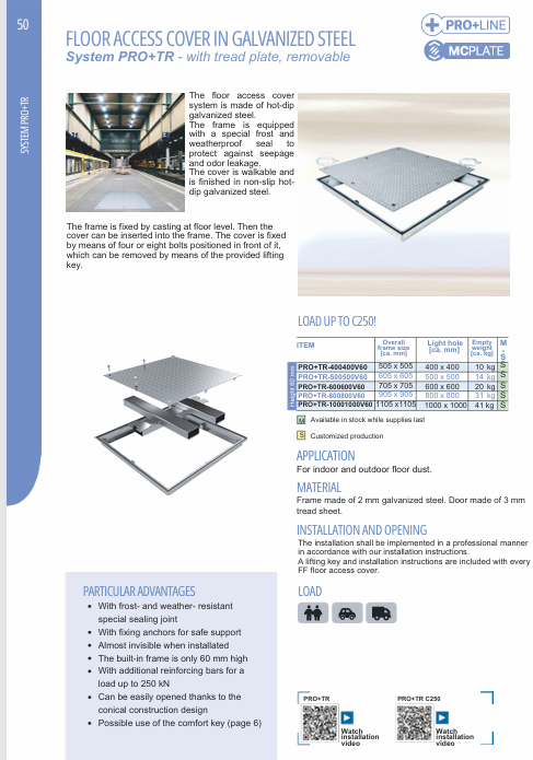 Download technical information PRO+TR EN FF Systems