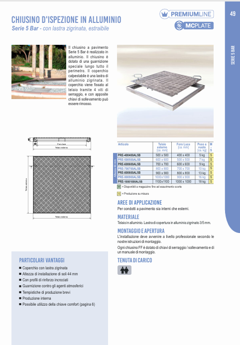 Download technical information Serie 5 Bar Alu IT 