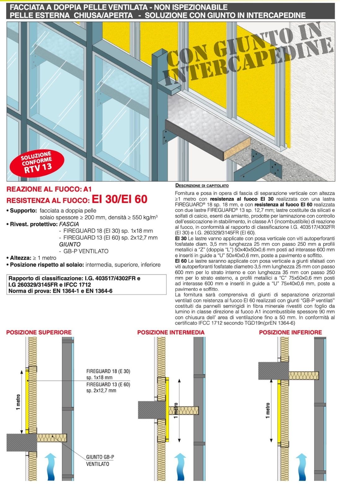 Download specifications Facades – ventilated double-skin cladding EI30-60 Global Building