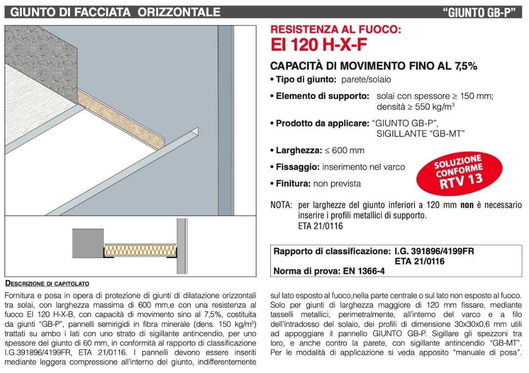 Download specifications Facade joints EI120 H-X-F  Global Building