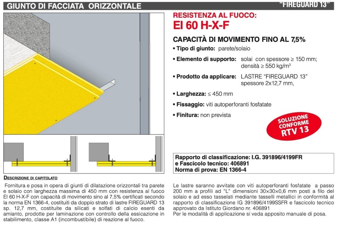 Download specifications Facade joints EI60 H-X-F Global Building