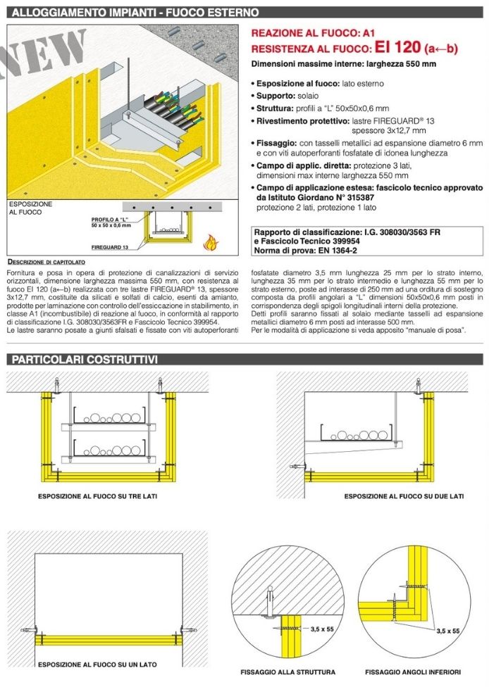 Download specifications EI120 External Fire Protection Enclosure - L550
