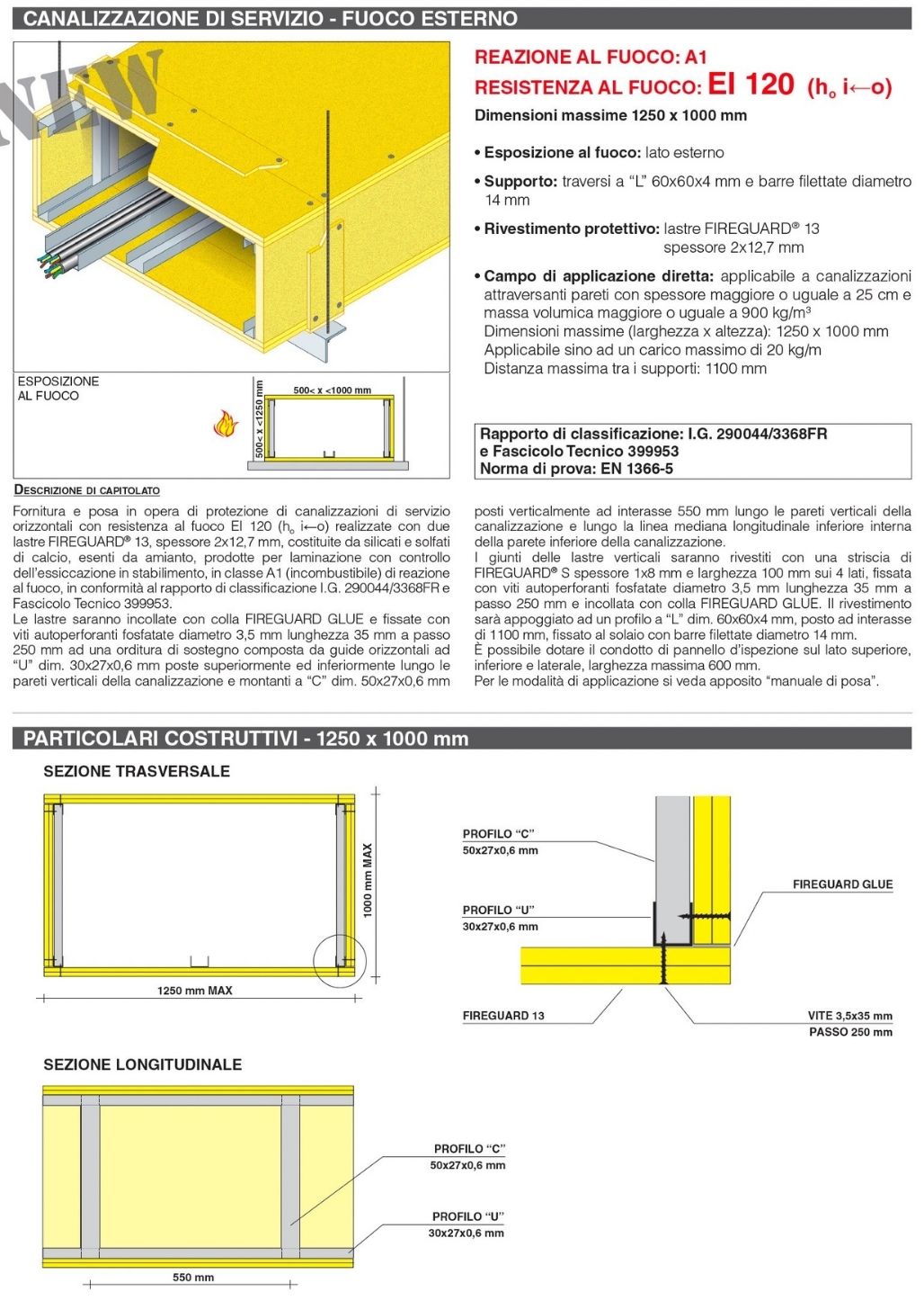 Download pdf specifications EI 120 1250X1000 Global Building