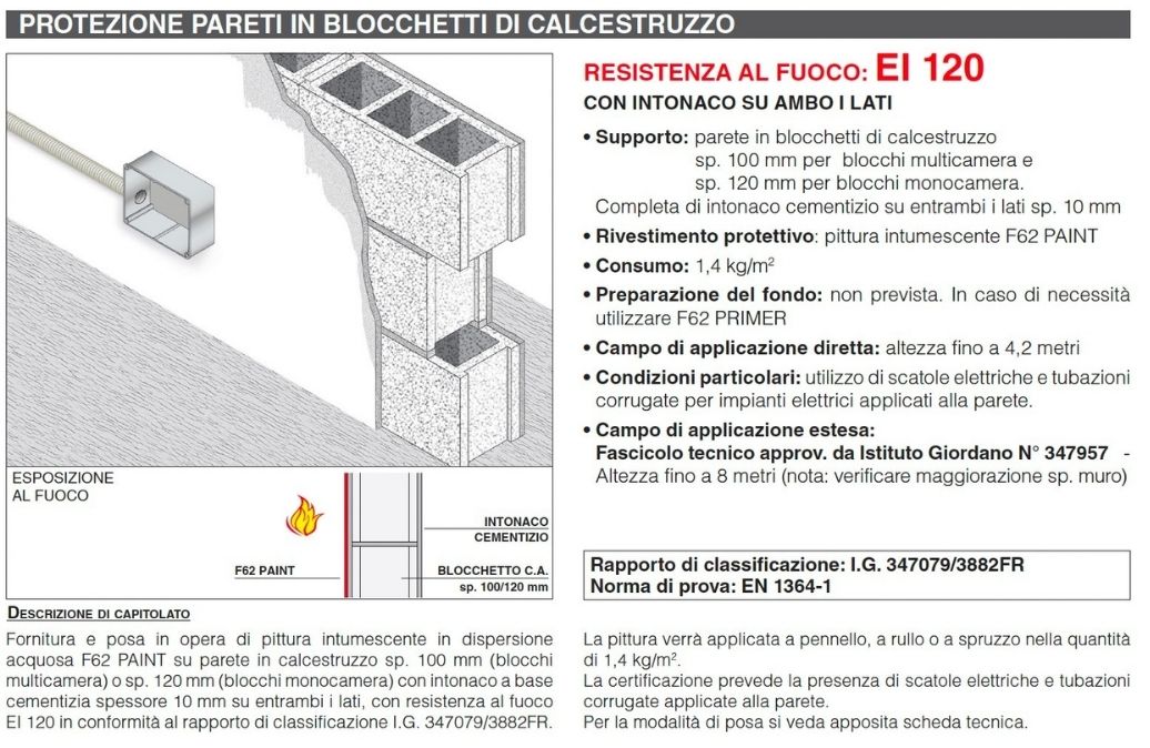 Download pdf Specifications F62 Paint - Wall protection made of concrete blocks 