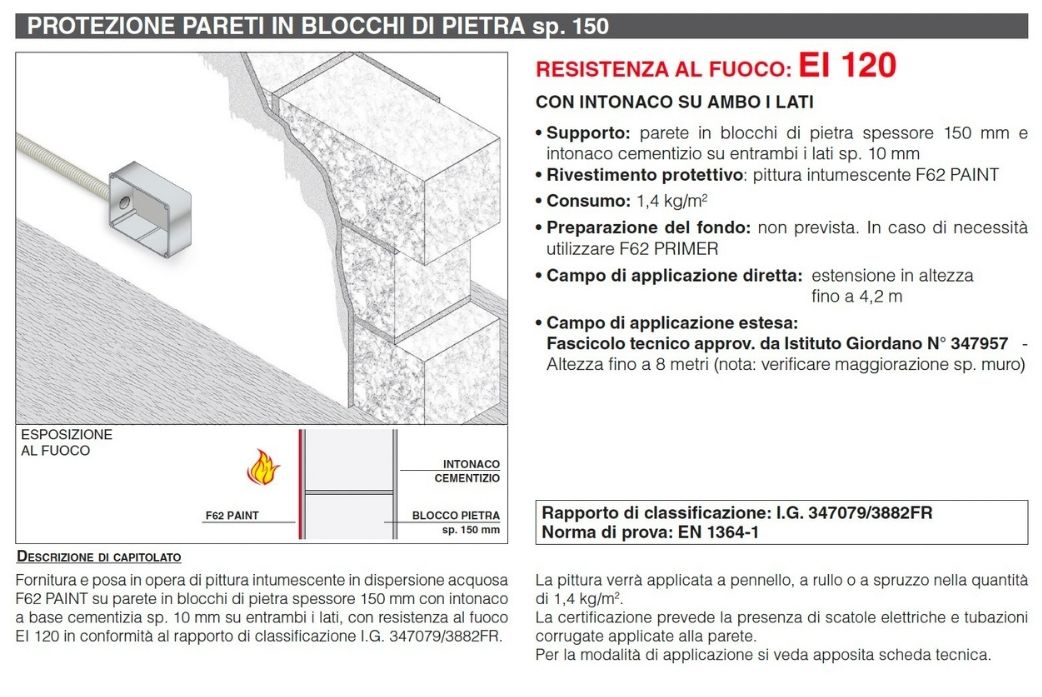 Download specifications F62 Paint - Wall protection in stone blocks thickness 150 mm