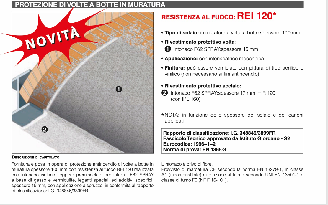 Download specifications F62 Spray - Protection of murray barrel vaults