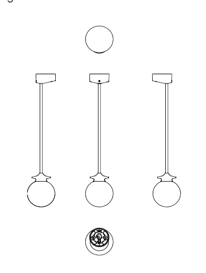 Download 2D dwg CAD model Balina M 100 Pendant Platek