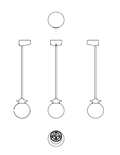 Download 2D dwg CAD model Balina M 60 Pendant Platek