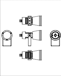 Download 2D dwg Cad Model Micro Spring Floodlight Platek 