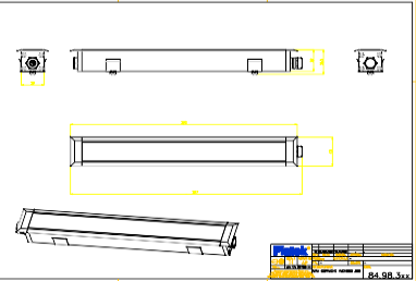 Download 2D dwg CAD model Mini corniche in-ground 600 2D Platek