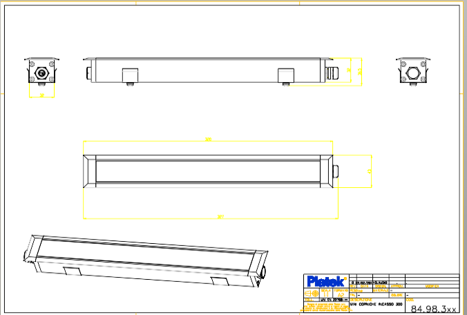 Download 2D dwg CAD model Mini corniche in-ground 900 