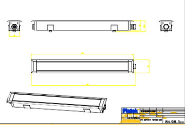 Download 2D dwg CAD model Mini corniche in-ground 300 2D