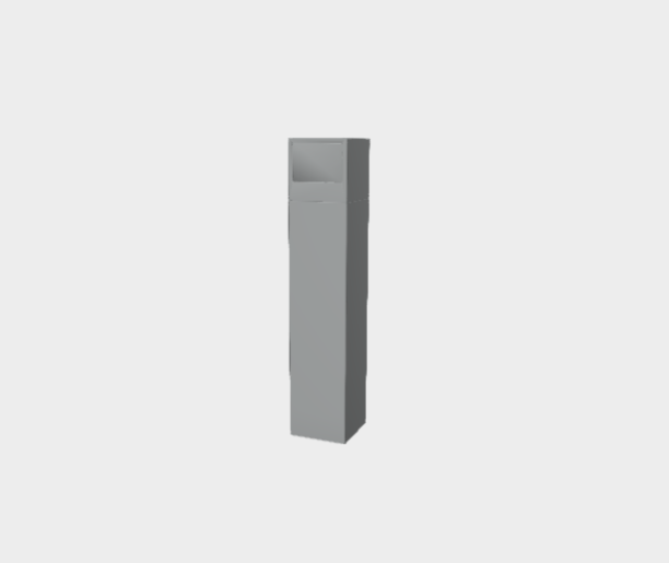 Download 3ds model Mini one 50 bollard 1 opening 
