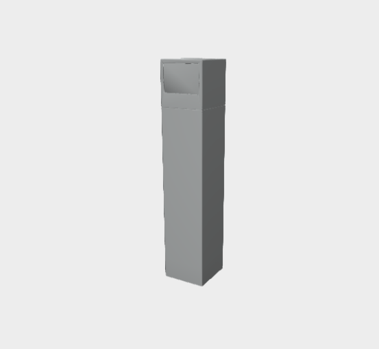 Download 3ds model Mini one 50 bollard 2 opening Platek