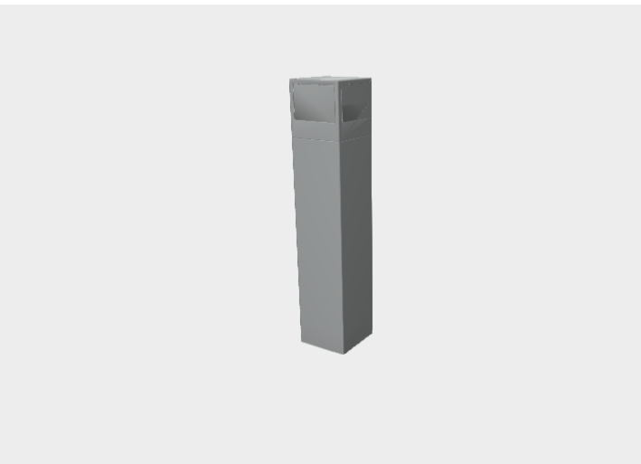 Download 3ds model mini one 50 bollard 4 opening Platek