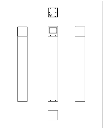 Download dwg CAD model Mini One 80 Bollard Platek