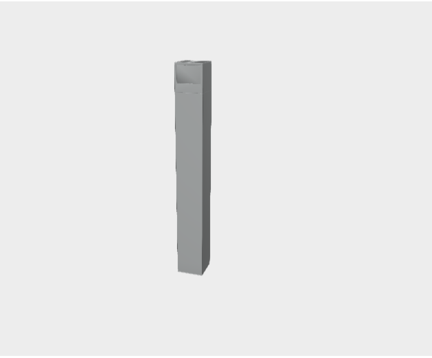 Download 3ds model Mini on 80 bollard 1 opening Platek