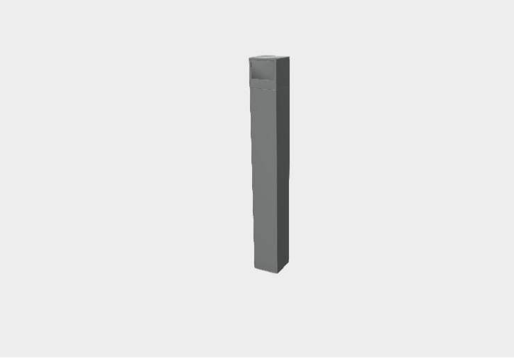 Download 3ds model Mini one 80 bollard 2 opening Platek