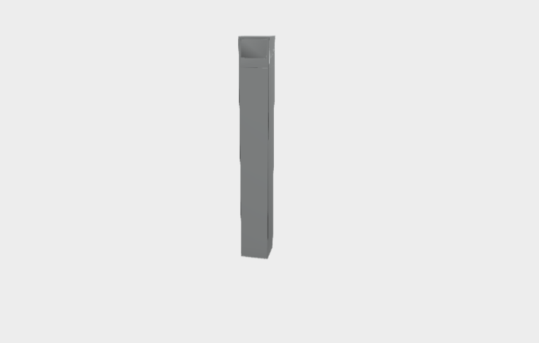 Download 3ds model mini one 80 bollard 4 opening Platek