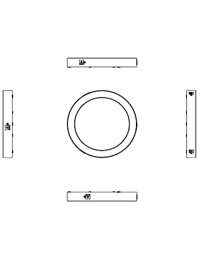 Download 2D dwg CAD model Pix round 30 Platek
