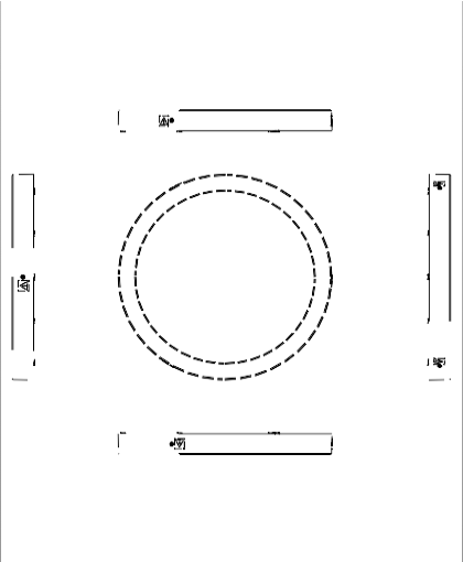 Download 2D dwg CAD model Pix round 40 Platek