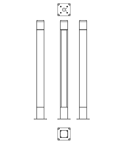 Download 2D dwg CAD model Tetra Parco 190 Bollard