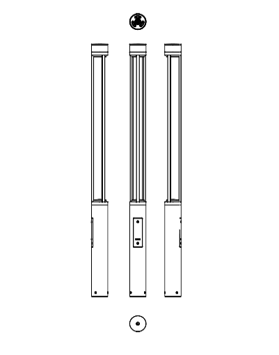 Download 2D dwg CAD model Tris 260 Pole Platek