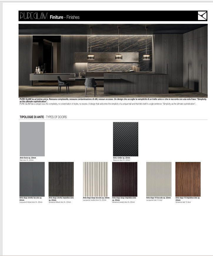 Download Catalogue Aster Cucine Pure Glam Doors 