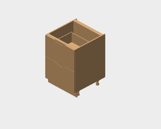 Download dwg CAD model Base 2 Baskets Aster Pure Glam