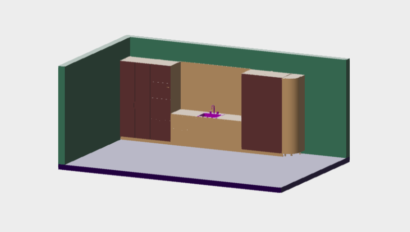 Download dwg CAD model Kitchen 1 Aster Pure Glam