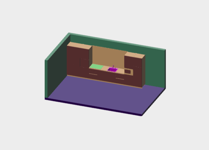 Download dwg CAD model Kitchen 2 Aster Pure Glam