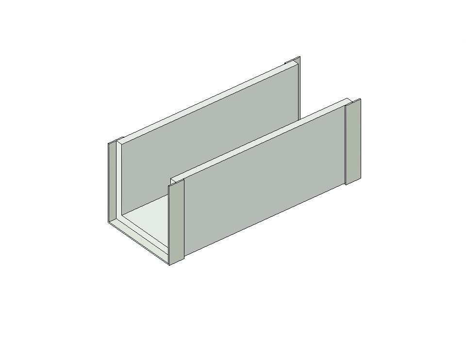 Download BIM model rfa Internal and external fire ventilation ducts EI120 L1000 Global Building