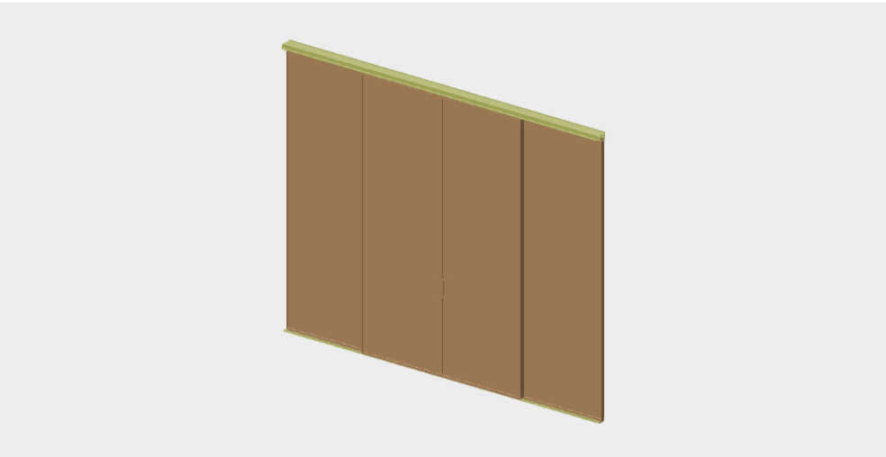 Download sketchup model Manhattan Up horizontal wall 2 sliding tracks Henry Glass