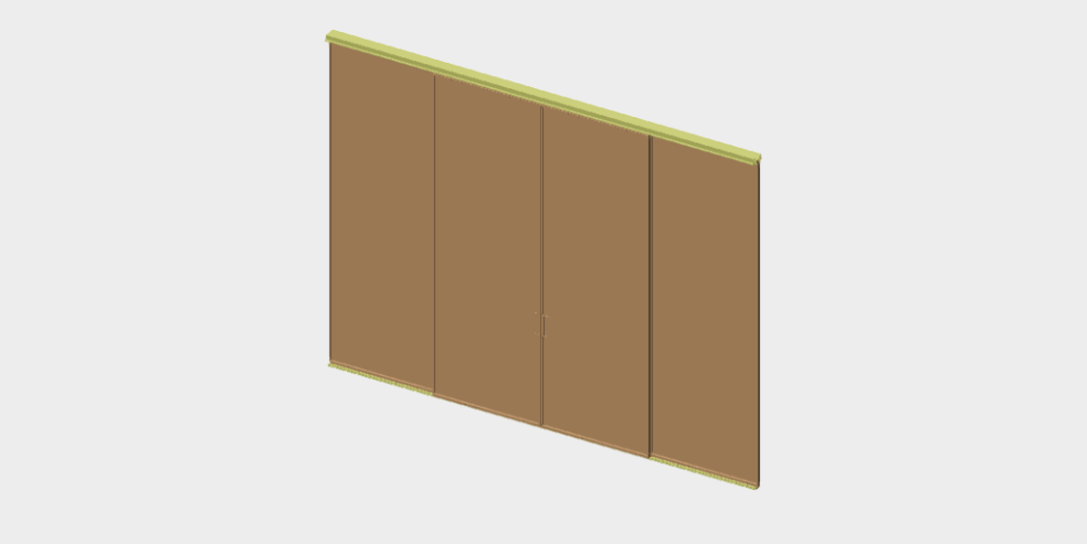Download BIM revit model Manhattan Up horizontal ceiling 2 sliding tracks HenryGlass