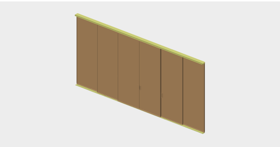 Download BIM revit model Manhattan Up horizontal ceiling 3 sliding tracks Henry Glass