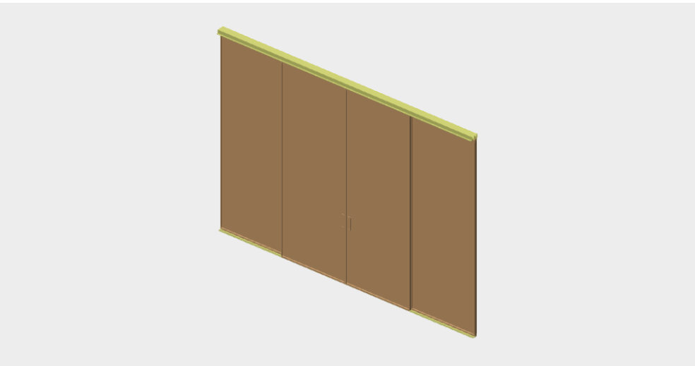 Download dwg CAD model Manhattan Up vertical ceiling 2 sliding tracks Henry Glass